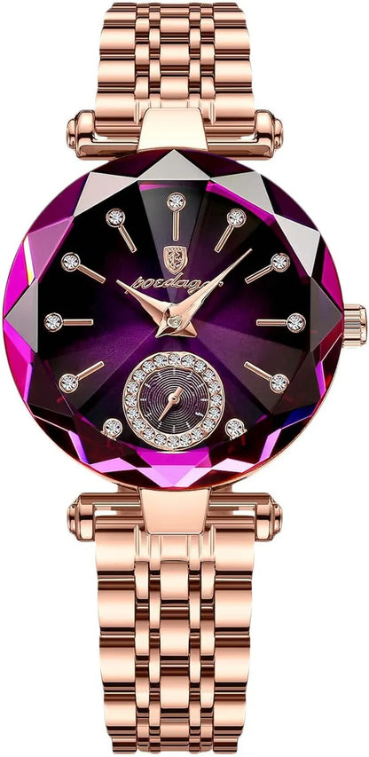 ✨Montre de luxe imperméable et brillante en acier inoxydable Moissanite pour femme 🔥 50% Reduction aujourd'hui 🔥