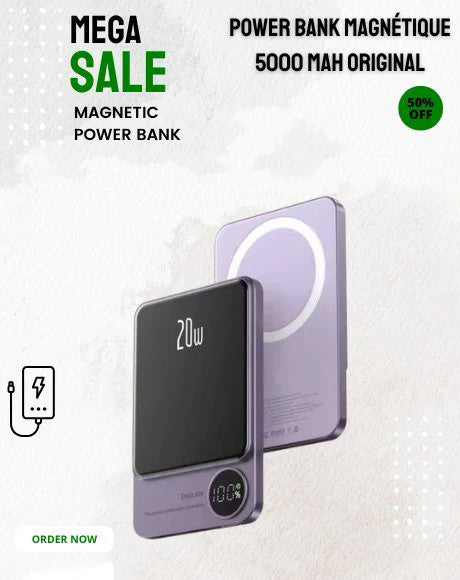 Power bank magnétique 5000 mAh ORIGINAL│-50% PROMOTION🎁